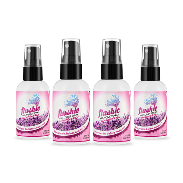 4 Pack Lavender Rain 2oz Pre-Toilet Spray