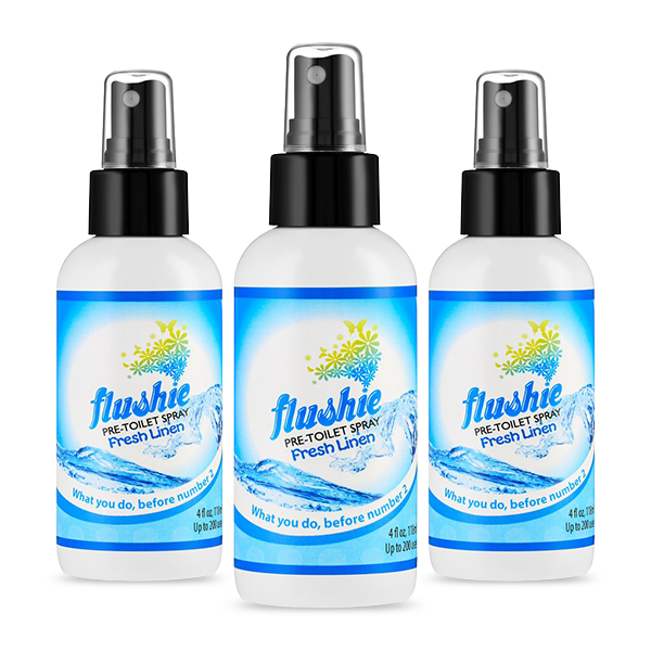 3 Pack Fresh Linen 4oz Pre-Toilet Spray